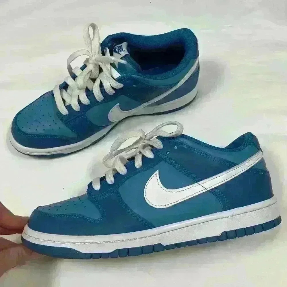 Nike Dunk Low Dark Marina Blue White Sneakers Shoes size 7Y‎